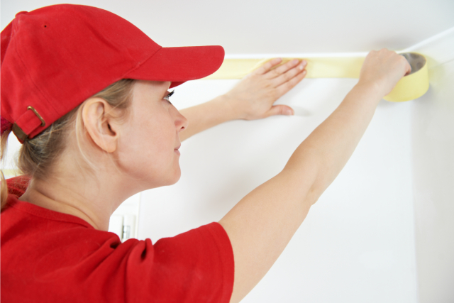 Home Painter with Masking Tape